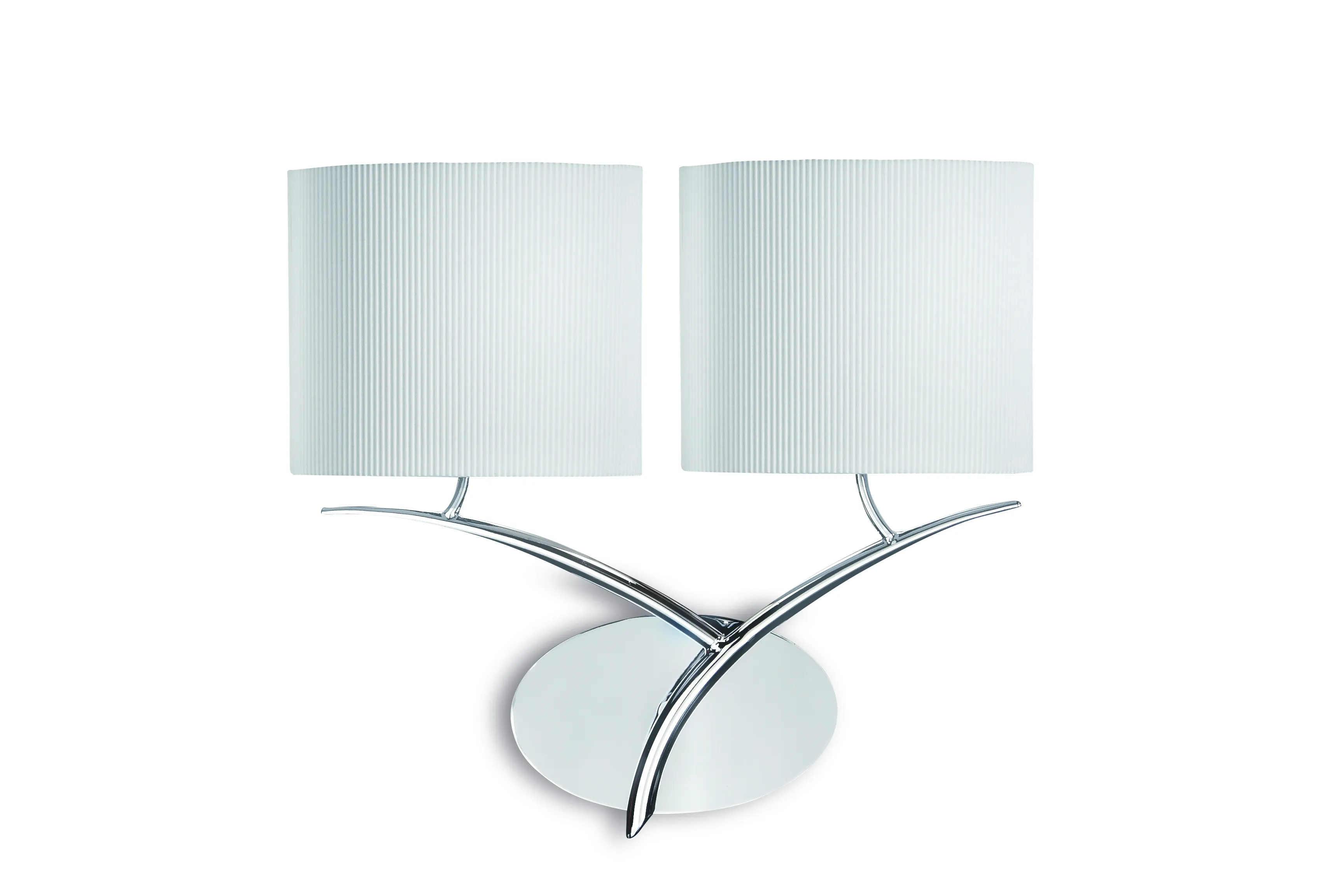 M1135/SP  Eve Wall Lamp 2 Light Polished Chrome With Spanish Shade